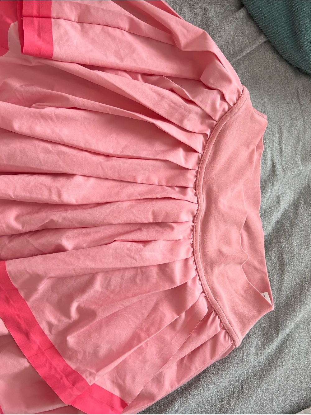 aerie Pink Pleated Mini Skirt with Dark Pink Trim